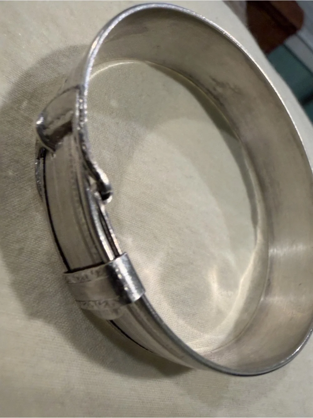 Vintage-Hayward Sterling Silver- Engraved Buckle Bracelet